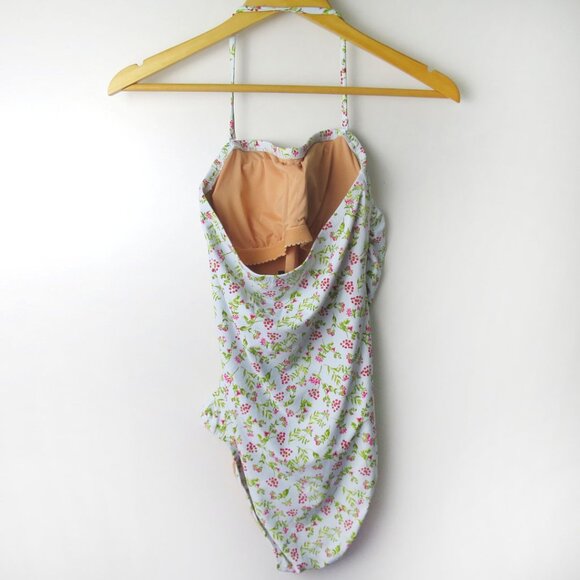 J.Crew Ruched Bandeau One-Piece in Cloud Meadow Floral Size 6 - Picture 7 of 9